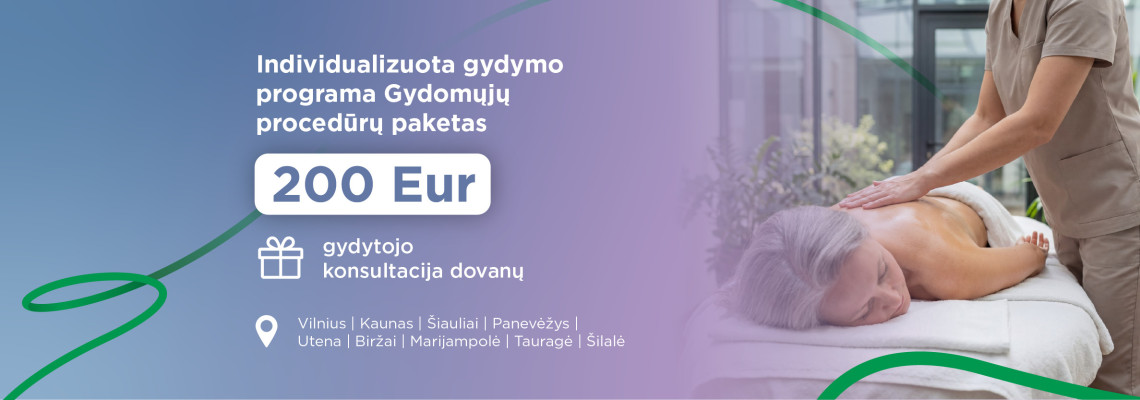 Individualizuota gydymo programa sumai + gydytojo konsultacija dovanų