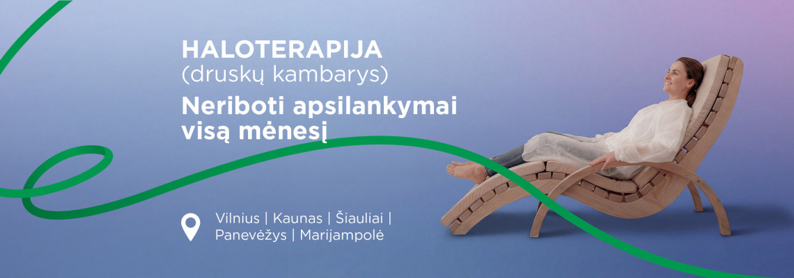 Haloterapija (druskų kambarys): neriboti apsilankymai visą mėnesį - 1 asmeniui