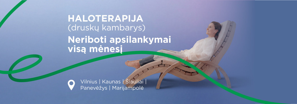 Haloterapija (druskų kambarys): neriboti apsilankymai visą mėnesį - 1 asmeniui